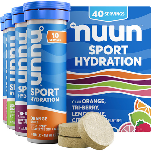 Nuun Sport Electrolyte Tablets Mixed Flavors, GF & Vegan, 4 Pack