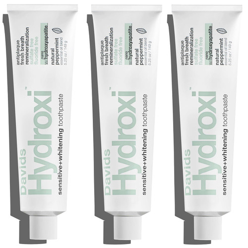 Davids Nano Hydroxyapatite Toothpaste Sensitive Peppermint 5.25oz (3 Pack)