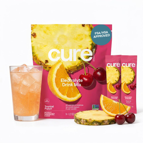 Cure Hydration - Electrolyte Drink Powder Tropical Punch 14 Packets