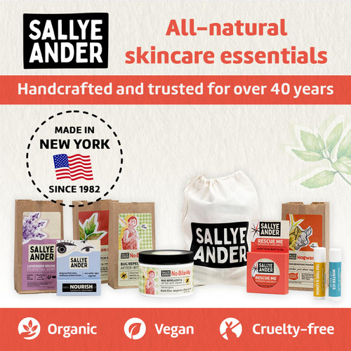 SALLYEANDER No Bite Me Natural Bug & Insect Repellent Lotion - DEET-Free Anti-Itch Cream - Safe for Kids, Infants & Adults - Repels Mosquitoes, Black Flies, and Fleas - Made in USA, 8oz