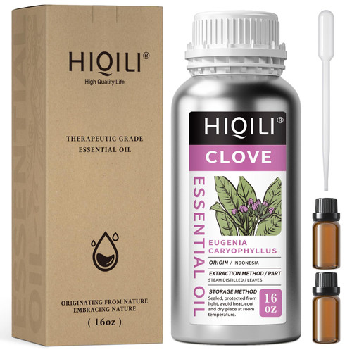HIQILI Clove Essential Oil for Diffusers for Home, DIY, Large Capacity