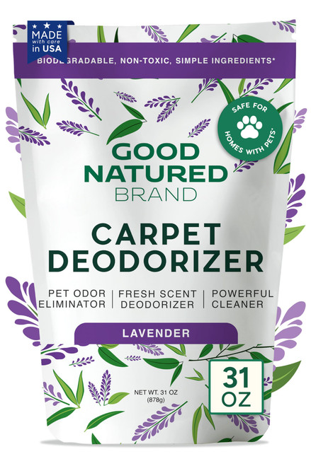 Good Natured Brand | Carpet Deodorizer & Freshener Powder | 31 oz Pet Odor Eliminator for Strong Odor & Pet Urine | Fresh Natural Lavender Scent | Safe for Homes with Pets