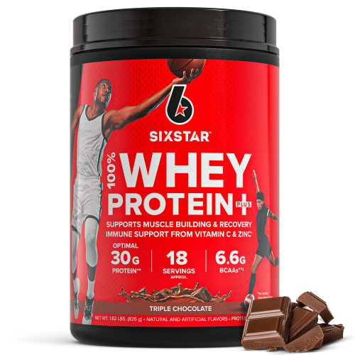 Six Star Whey Protein Powder Plus - Triple Chocolate, 1.81 LBS
