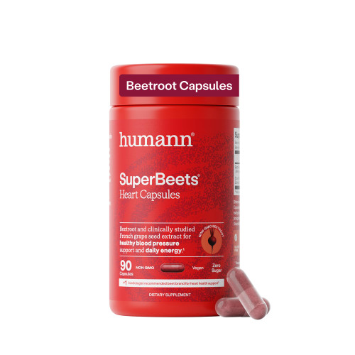 HumanN SuperBeets Beet Root Capsules Quick Release 1000mg, 90 Ct