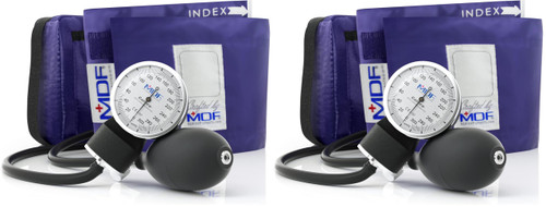 MDF Instruments, Calibra Aneroid Premium Professional Sphygmomanometer, Blood Pressure Monitor with Adult Cuff & Carrying Case, Lifetime Calibration, White Dial, Purple Cuff, MDF808M08 (Pack of 2)