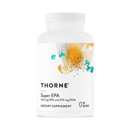 THORNE Super EPA, Omega-3 Fish Oil Supplement with EPA & DHA, 90 Softgels