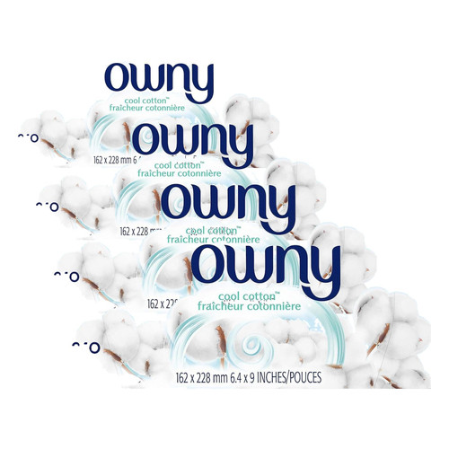 Downy Dryer Sheets Fabric Softener | Cool Cotton | 240 Sheets, Pack of 4