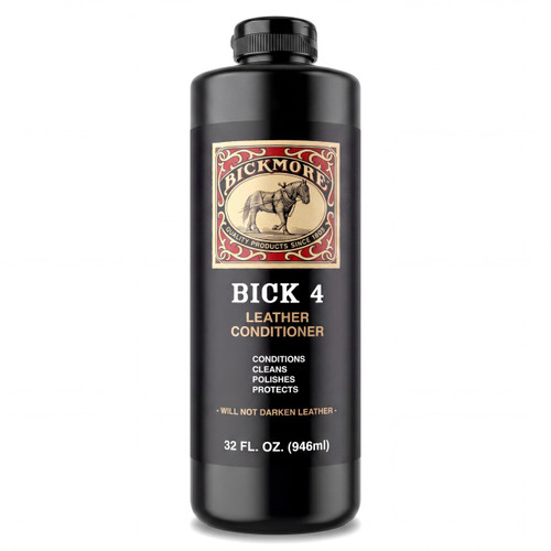Bick 4 Leather Conditioner & Cleaner, Won't Darken Boots, Couch, Bags 32 oz