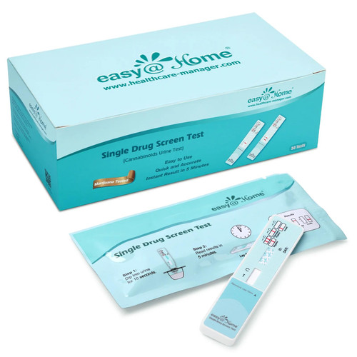 Easy@Home 50 Pack Marijuana Drug Test Kit - Urine THC Test for Home Use