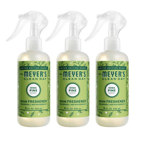MRS. MEYER'S CLEAN DAY Room Spray, Iowa Pine Scent, 8 Fl Oz Bottle - 3 Pack