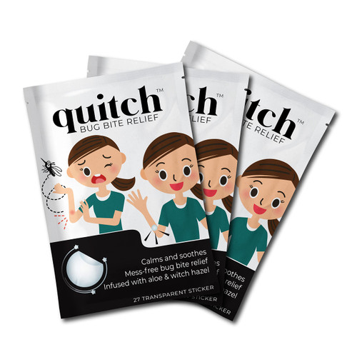 quitch Bug Bite Patches 3x27ct, Natural Mosquito Bug Itch Relief Patch
