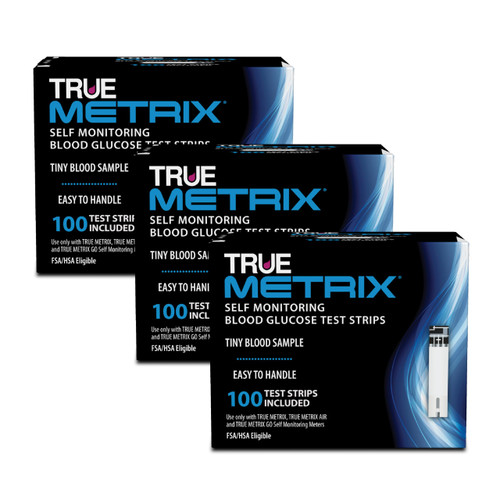 TRUE METRIX Self Monitoring Blood Glucose Test Strips, 300 Count (3 x 100)