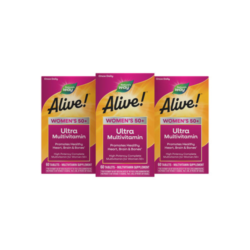 Nature's Way Alive! Women's 50 Plus Ultra Potency Multivitamin, 60 ct x3