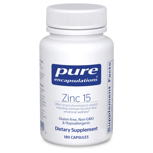 Pure Encapsulations Zinc 15 mg, 180 Capsules