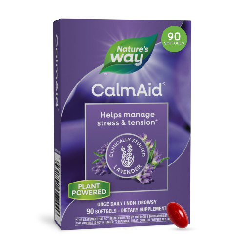 Nature's Way CalmAid Lavender Oil Supplement, Calm & Stress Support*, 90 ct