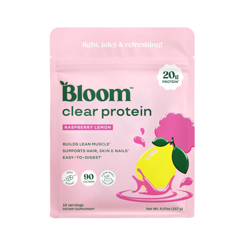 Bloom Whey Clear Protein, Raspberry Lemonade 10 servings, 9.07 fl oz