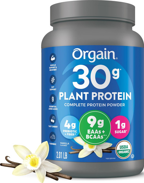 Orgain Organic Vegan 30g High Protein Powder, Vanilla, 2.01 lb