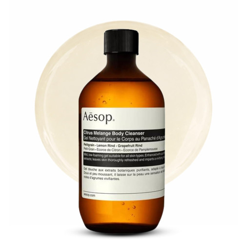 Aesop Citrus Melange Body Cleanser Refill | Gentle Low-Foaming Gel Cleanser For Skin | Citrus Aroma with Botanical Extracts | 16.9 oz / 500 mL