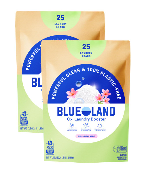 BLUELAND Oxi Laundry Booster Powder Refill 2-Pack, Spring Bloom, 35.2 oz