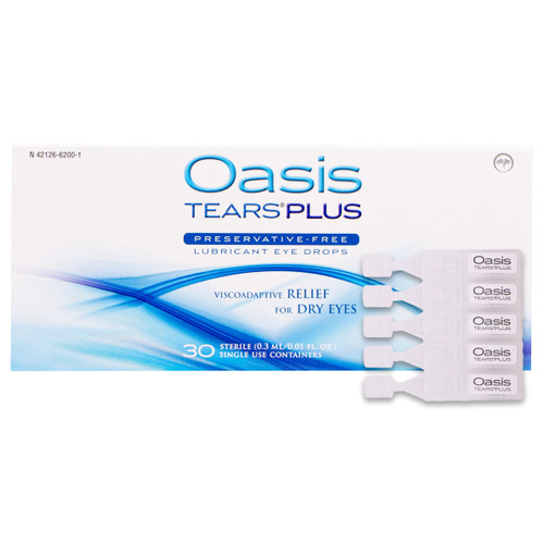 OASIS TEARS Plus Preservative Free Lubricating Eye Drops - 30 Vials