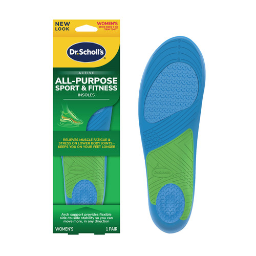 Dr. Scholl’s Sport Insoles - Superior Shock Absorption and Arch Support to Reduce Muscle Fatigue and Stress on Lower Body Joints for Women Size 6-10, 1 Pair (Pack of 12)