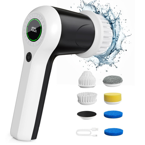 PUFTEM Electric Spin Scrubber, Cordless Shower Scrubber