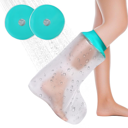 Waterproof Cast Covers for Shower Leg, Adult Cast Protector Bag, 2pk