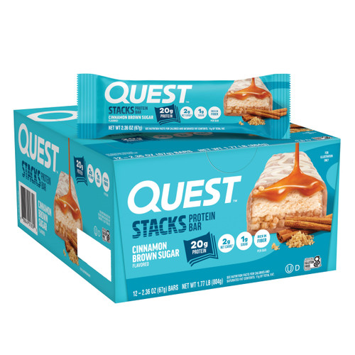 Quest Nutrition Stacks Protein Bars, Cinnamon Brown Sugar, 12 Count