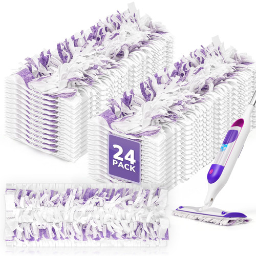AIR U+ 24 Pack Disposable Power Mop Pads Refills for Swiffer Power Mop