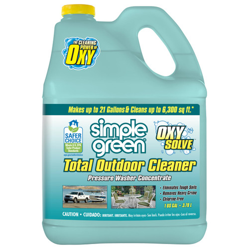 Simple Green Oxy Solve Total Outdoor Cleaner Concentrate, Pressure Washer & Manual Use, EPA Safer Choice Certified, Peroxide Cleaner for Wood, Concrete, Vinyl & More