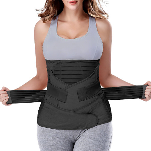 ChongErfei 3 in 1 Postpartum Belly Wrap Recovery Band Belt Abdominal Binder