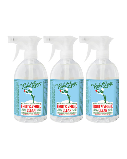 Rebel Green Fruit & Veggie Clean, Plant-Derived Produce Cleaner