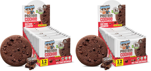 Lenny & Larry's Complete Protein Cookie,[Big Time Brownie],Chewy Soft Baked,16g Plant Protein,Vegan,Non-GMO,High Fiber,[2 Ounce] Cookie,(Pack of 24)