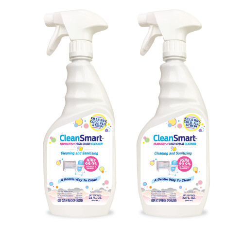 CleanSmart Nursery & High Chair Cleaner, Hypochlorous Acid, 23 oz (2 pack)