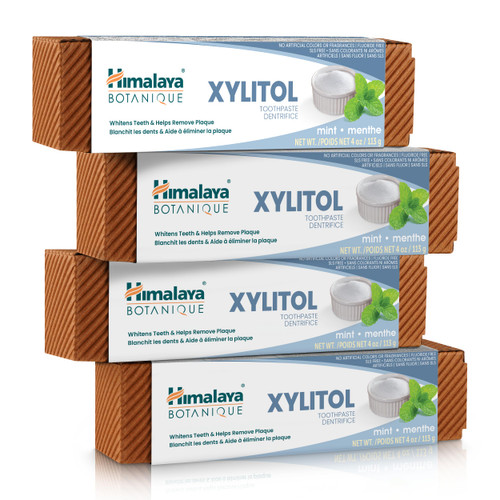 Himalaya Botanique Xylitol Toothpaste, Mint Flavor, 4 oz, 4 Pack
