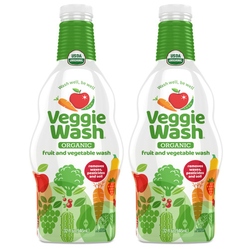 Veggie Wash Organic Fruit and Vegetable Wash Refill, 32 Fl Ounce, Pack of 2