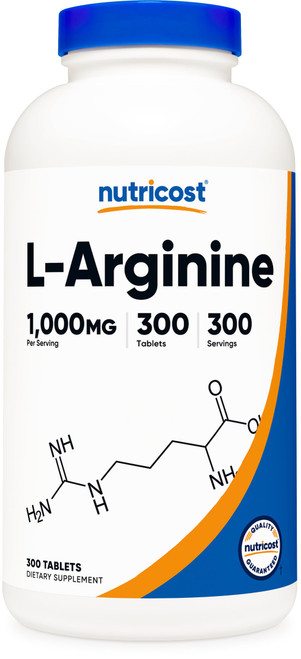 Nutricost L-Arginine 1000mg, Amino Acid Tablets (300 Tablets)
