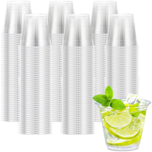 Lamosi 300 Pack 9 oz Clear Plastic Cups, Disposable Cups