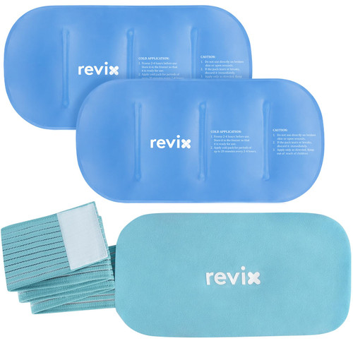 REVIX Large Cold Packs for Injuries, Hot & Cold Compress with 2 Gel Packs