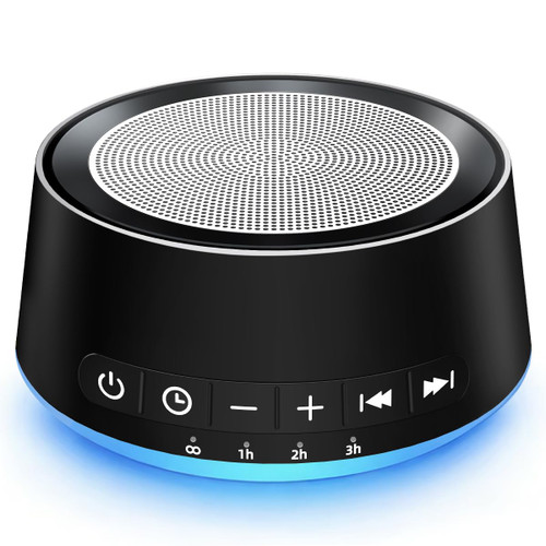 White Noise Machine Night Light Sound Machine with 30 Soothing Sounds 12 Colors Light Sleep Machine for Baby Kids Adults Brown Pink Nosie Machine with 32 Volume Levels for Office Home Travel