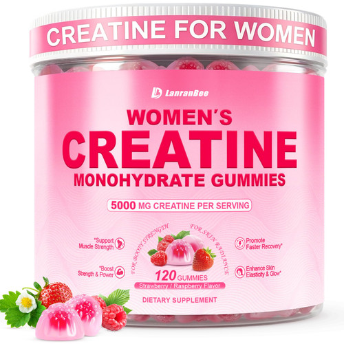 Creatine Gummies for Women, Creatine Monohydrate Gummies with Collagen