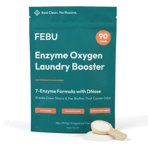 FEBU Enzyme Oxygen Laundry Booster, Fragrance Free, 2 lbs