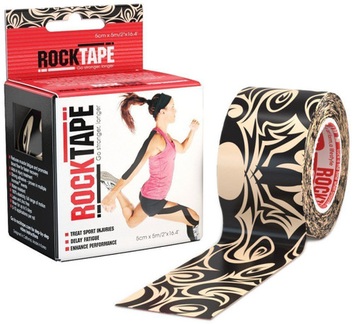 RockTape Kinesiology Tape for Athletes - 2 Inch x 16.4 Feet (Tattoo)