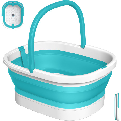 Nekteck Collapsible Foot Soaking Tub Bucket for Foot Bath Soak, Green