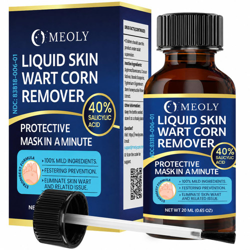 MEOLY Fast-Acting Wart Remover: 40% Salicylic Acid Wart Remover Maximum Strength for Plantar Wart, Corn Men and Women 0.65 oz
