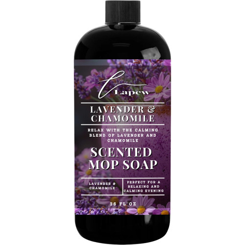 Lapew Lavender Chamomile Scented Mop Soap - Luxury Floor Cleaner Concentrate for Mopping Tile, Laminate, Vinyl & Hardwood | Streak-Free, Low-Foam | 36 oz
