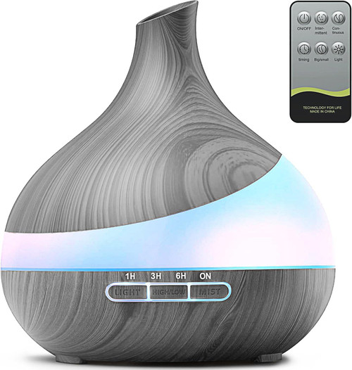 HJTHJT 500ML Essential Oil Diffuser for Home: 14 Color LED Humidifier