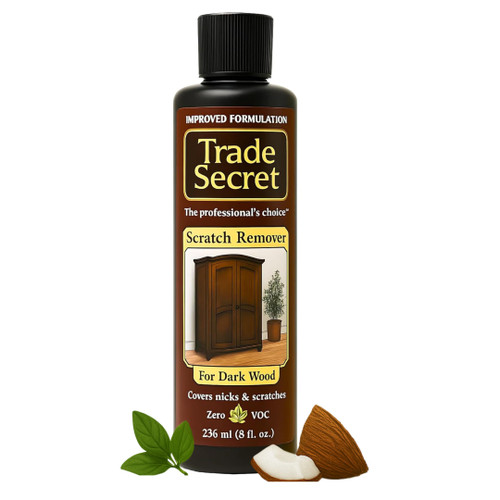 Trade Secret Scratch Concealer for Dark Wood Furniture & Floors – Dark Brown Shade Stain Covers Nicks, Scuffs, Dog & Cat Scratches, Minor Defects – Real Wood Only