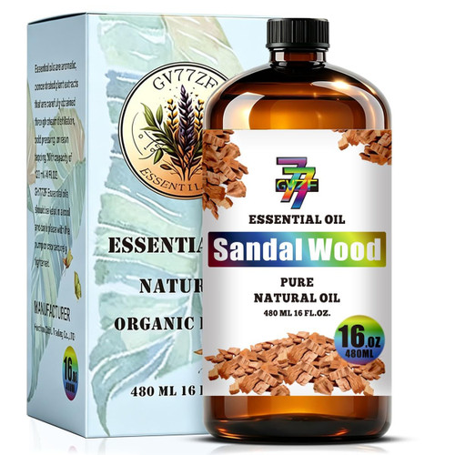 GV77ZF Sandalwood Essential Oil for Diffuser Massage Shower Spa 16 fl oz