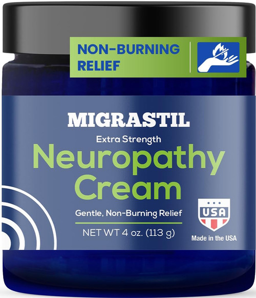 Migrastil Extra Strength Neuropathy Cream for Feet, Legs, & Hands. 4oz. USA